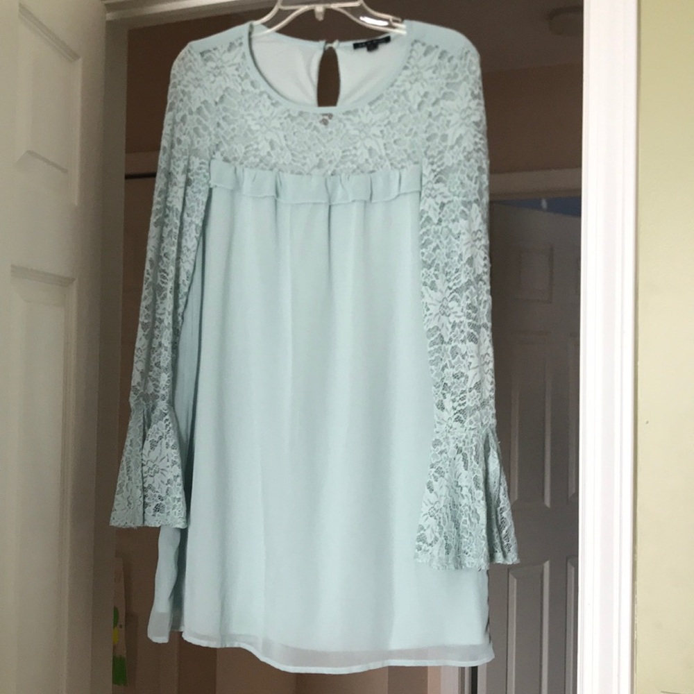 As U Wish small jasmine lace bell sleeve dress